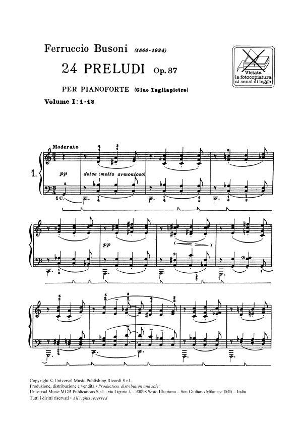 24 Preludi Op.37 - Vol.I - pro klavír